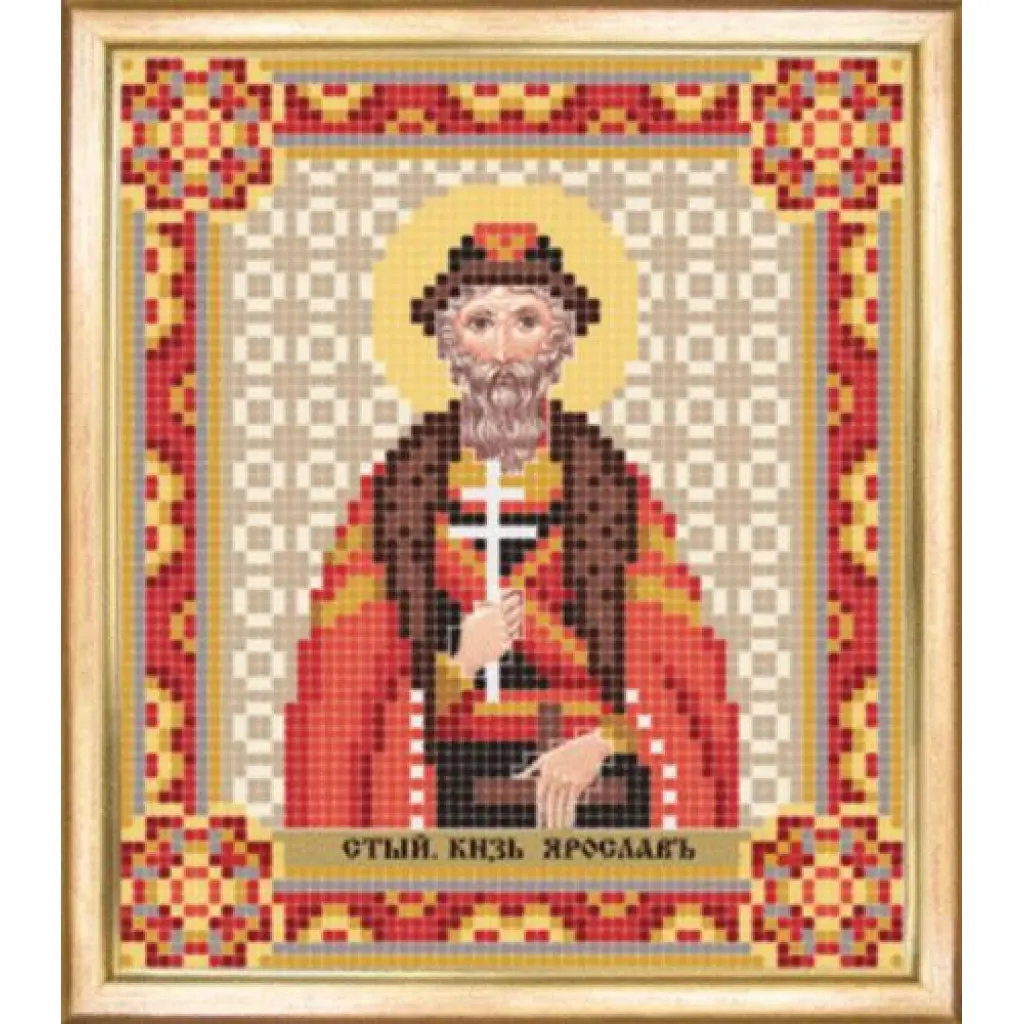 Buy Bead embroidery kit Icon of St Prince Yaroslav the Wise-SBY-052