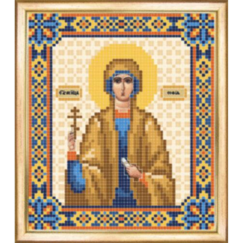 Buy Bead embroidery kit Icon of St Martyr Sofia-SBY-056