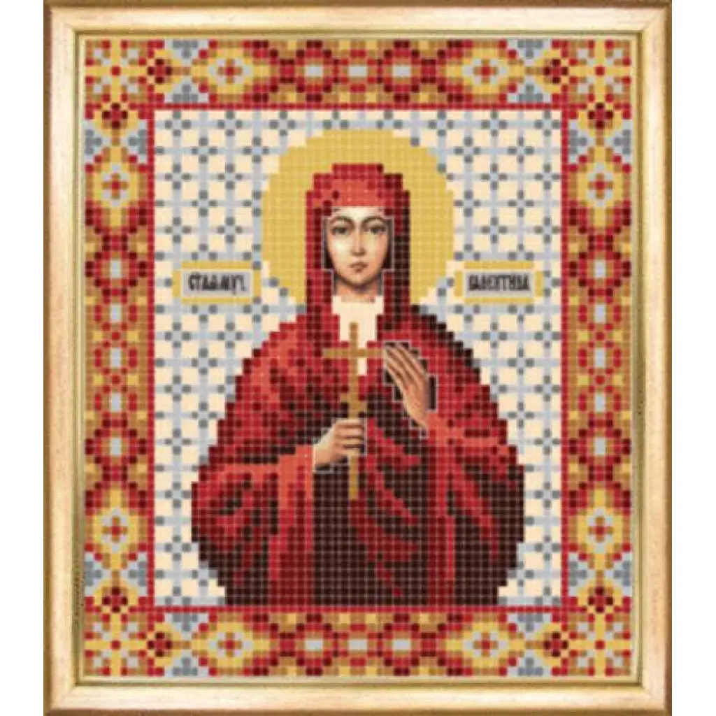 Buy Bead embroidery kit Icon of St Martyr Valentina-SBY-059