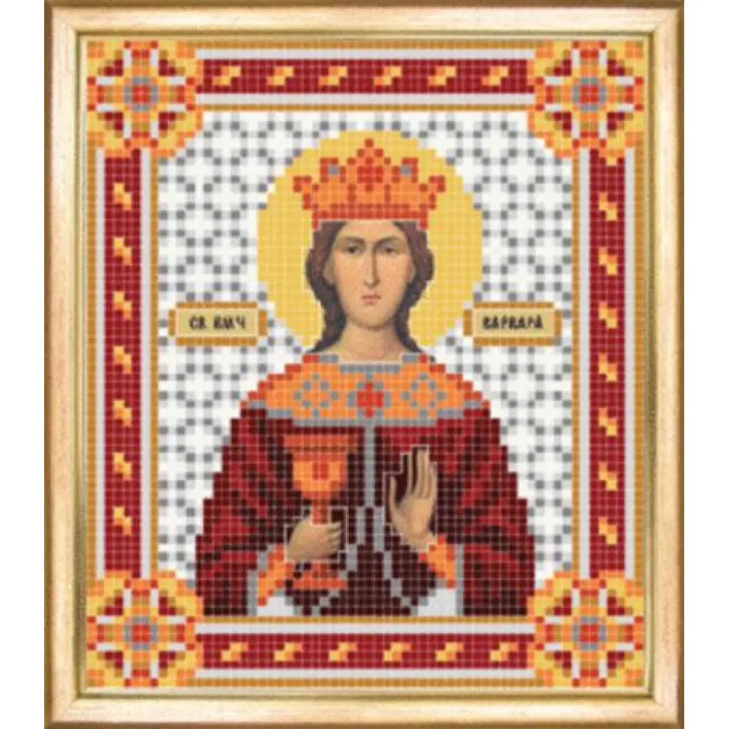 Buy Bead embroidery kit Icon of St Varvara Military Academy-SBY-060