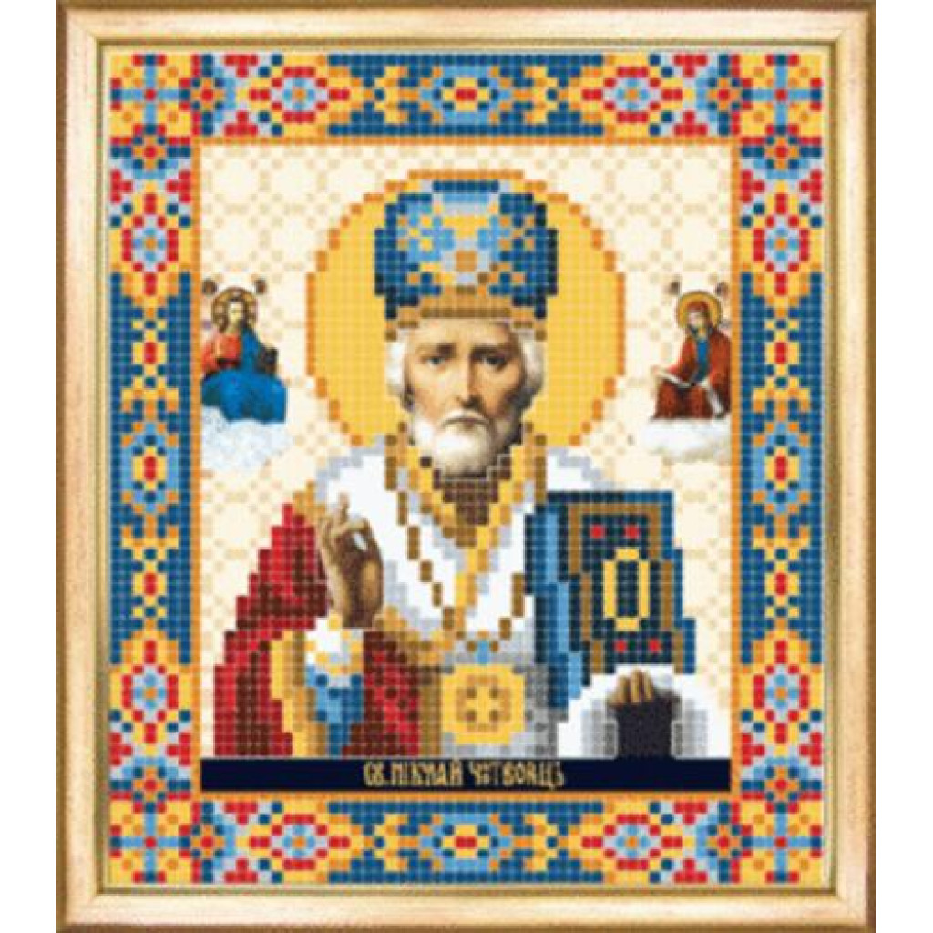 Buy Bead embroidery kit Icon of St Nicholas the Wonderworker-SBY-064