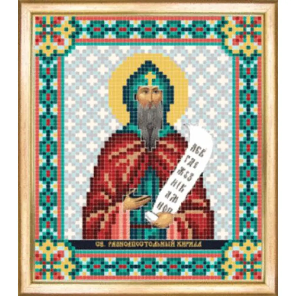 Buy Bead embroidery kit Icon of St Martyr Kiril-SBY-070