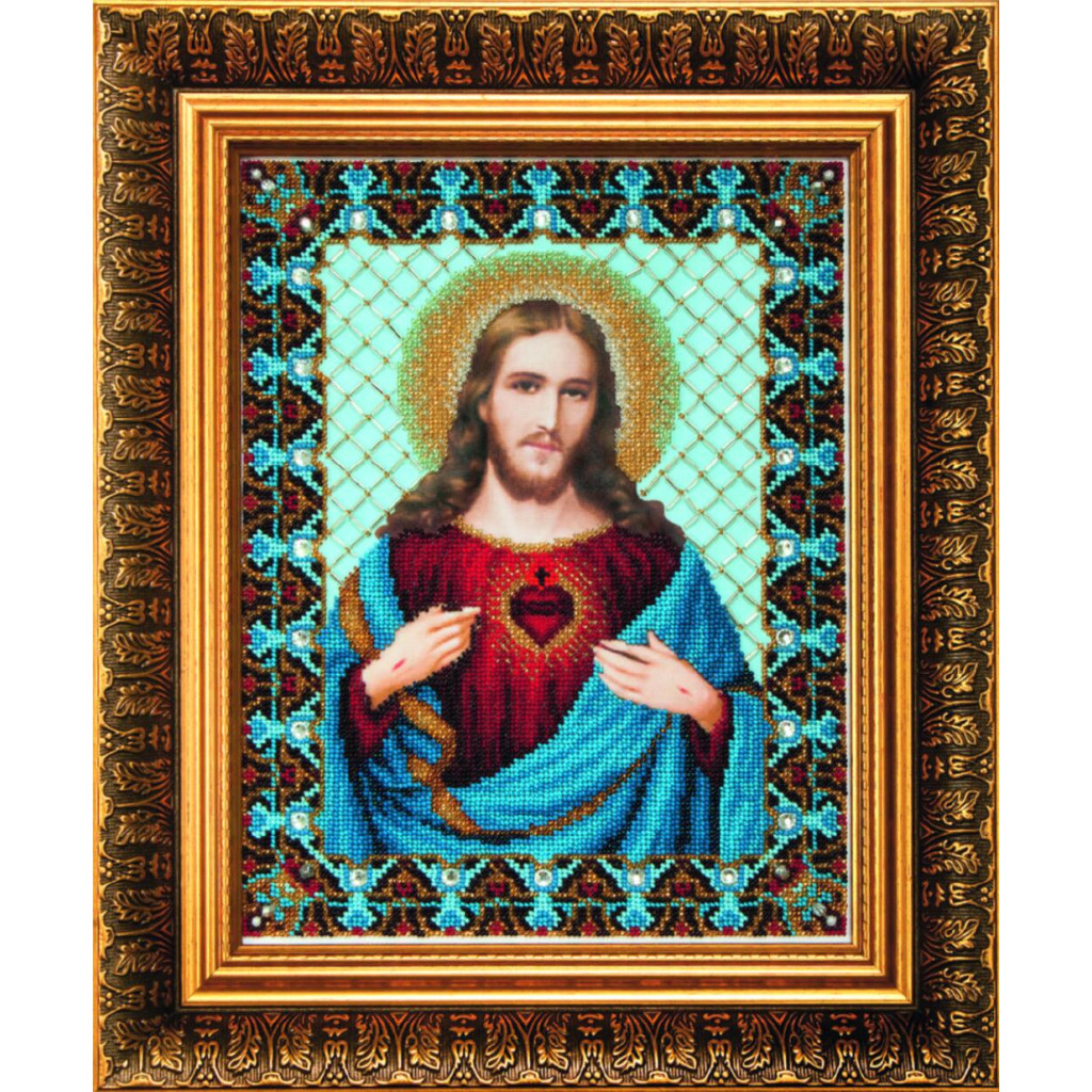 Buy Bead embroidery kit Sacred Heart of Jesus-B-1231