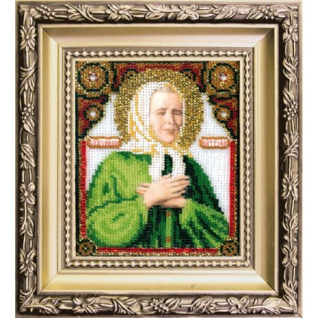 Buy Bead embroidery kit Icon of the holy blessed Matrona of Moscow-BYU-009