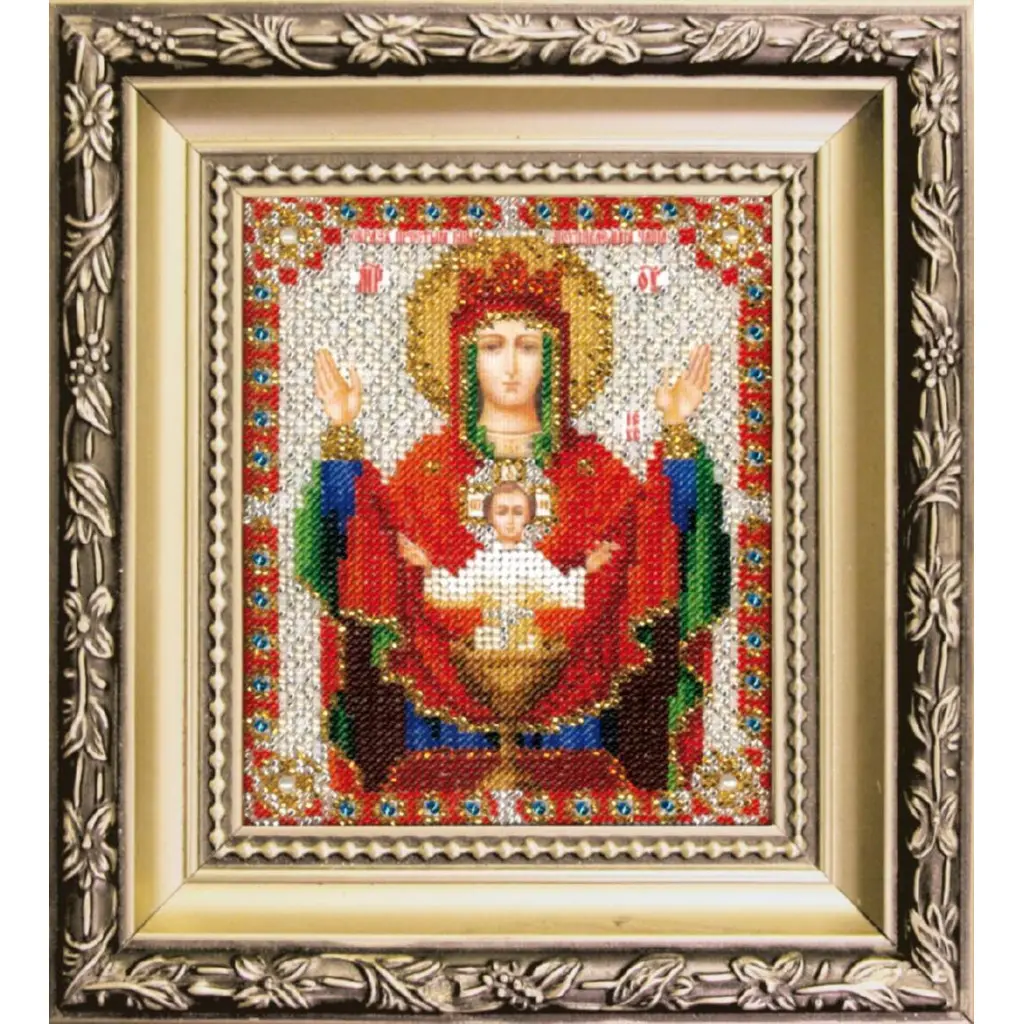 Buy Bead embroidery kit Icon of the Mother of God "Undrinkable Cup".-BYU-010