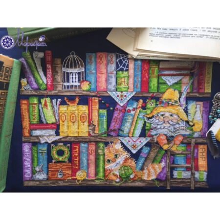 Buy Cross stitch kit Bookshelf-K-34