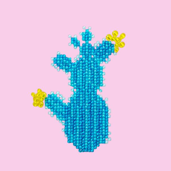 Buy Bead embroidery kit-Blue Cactus-44405