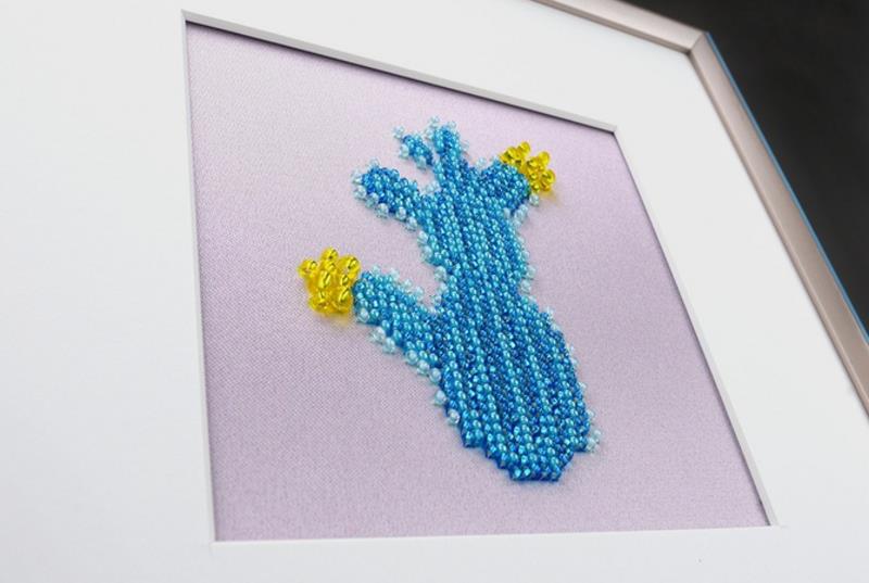 Buy Bead embroidery kit-Blue Cactus-44405_3
