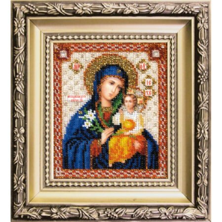 Buy Bead embroidery kit Icon of the Mother of God "Unfading flower-BYU-012