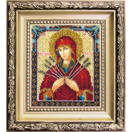 Buy Bead embroidery kit Icon of the Mother of God Semistrelnaya-BYU-013