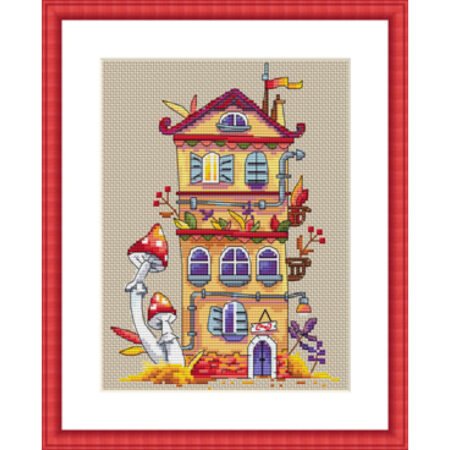 Buy Cross stitch kit Autumn house-K-54