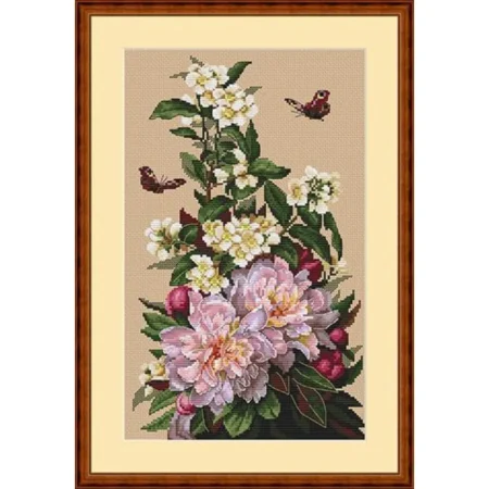 Buy Cross stitch kit Peony-K-58