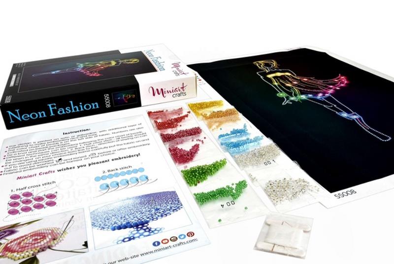Buy Bead embroidery kit-Neon Fashion-55008_2
