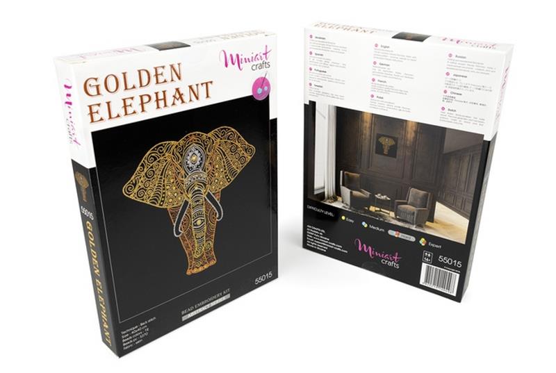 Buy Bead embroidery kit-Golden Elephant-55015_1