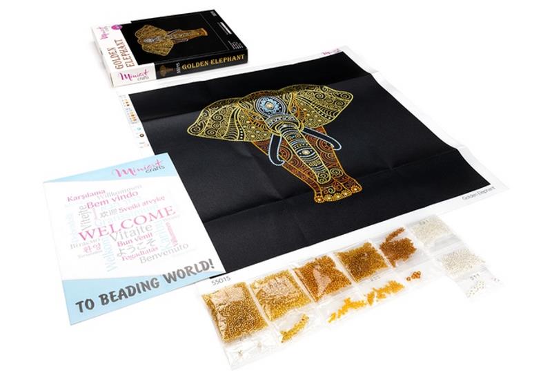 Buy Bead embroidery kit-Golden Elephant-55015_2