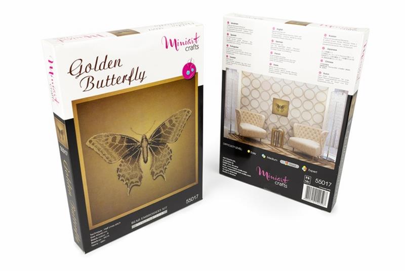 Buy Bead embroidery kit-Golden Butterfly-55017_1