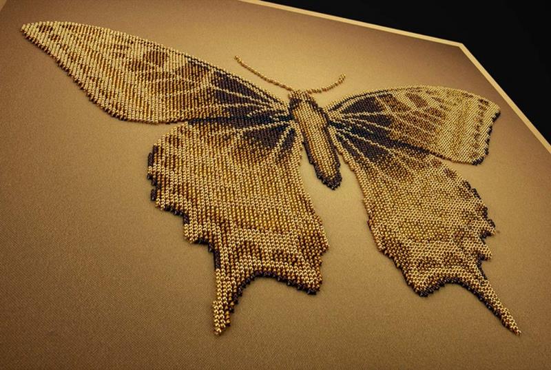 Buy Bead embroidery kit-Golden Butterfly-55017_3