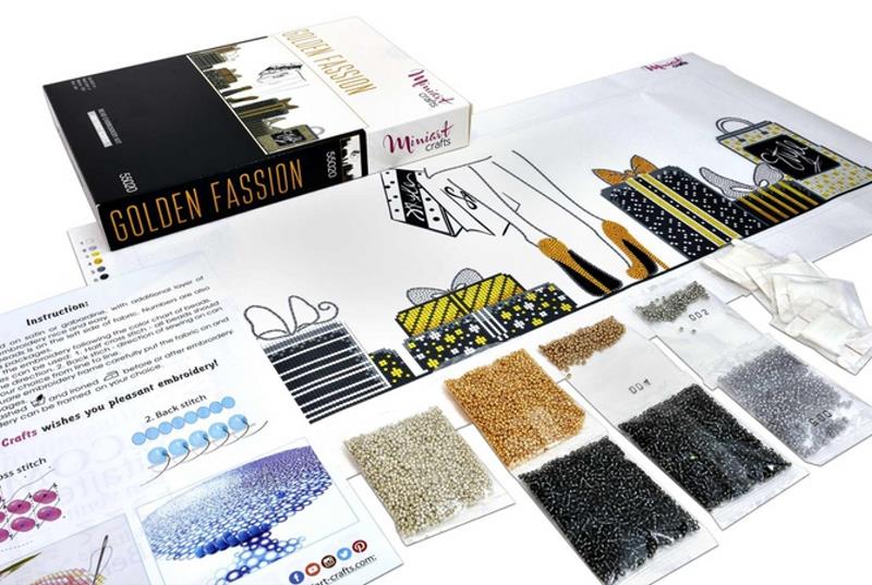 Buy Bead embroidery kit-Golden Fassion-55020_2