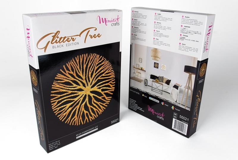 Buy Bead embroidery kit-Glitter Tree. Black Edition-55021_1