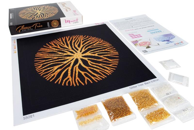 Buy Bead embroidery kit-Glitter Tree. Black Edition-55021_2