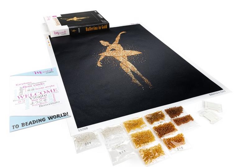 Buy Bead embroidery kit-Ballerina in Gold-55028_2