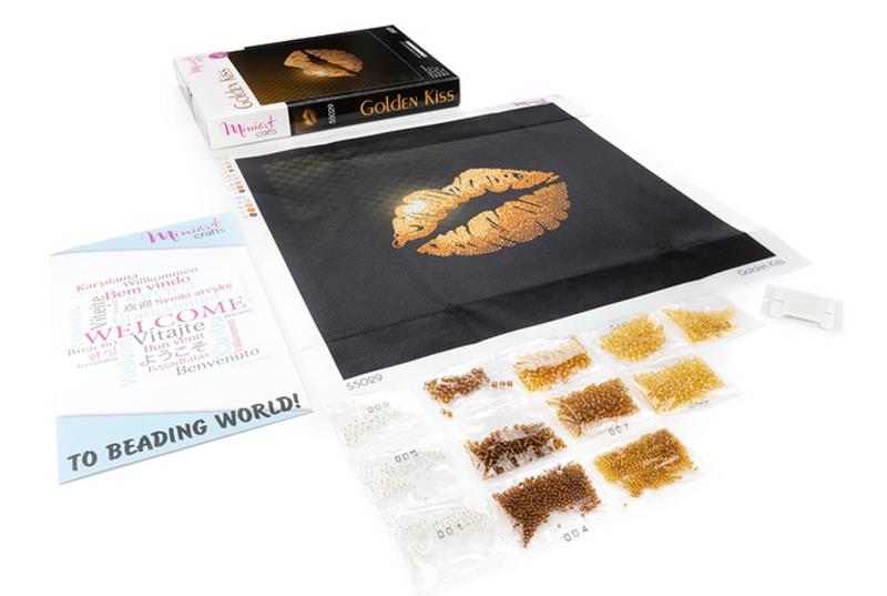 Buy Bead embroidery kit-Golden Kiss-55029_2