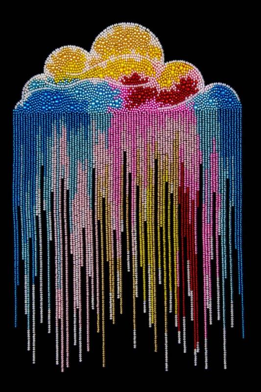 Buy Bead embroidery kit-Rainbow Cloud-55030