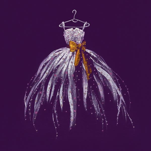 Buy Bead embroidery kit-Purple Dress-55049