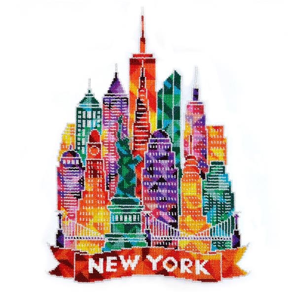 Buy Bead embroidery kit-New York Skyline-66003