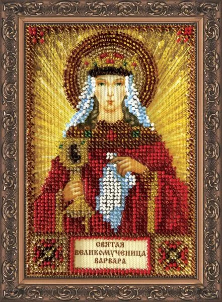 Buy Mini Bead embroidery kit Icon - Saint Barbara-AAM-027