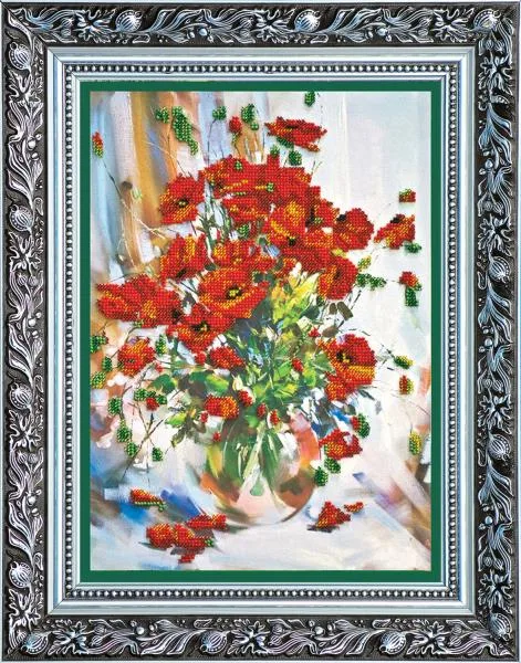 Buy Bead embroidery kit - Poppies-AB-009