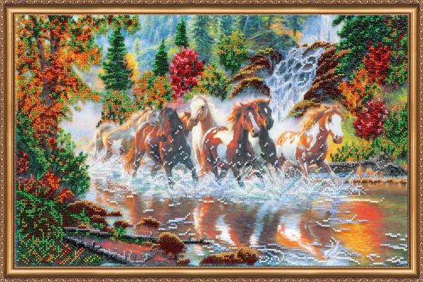 Buy Bead embroidery kit - Seven horses-AB-278