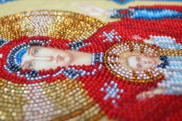 Bead embroidery kit picture Africa Woman polyptych of 4 parts Needlepoint Beaded Stitching Pattern 3d embroidery kit