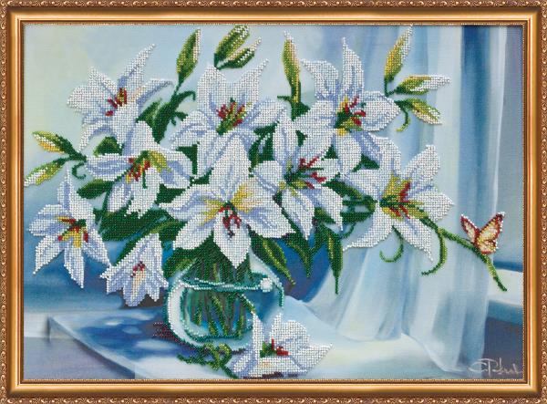 Buy Bead embroidery kit - White Lilies-AB-335