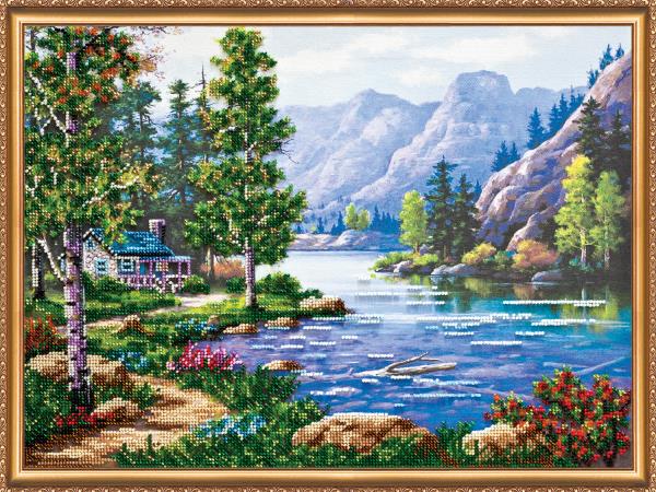 Buy Bead embroidery kit - Morning in the mountains-AB-387