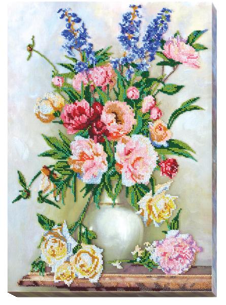 Buy Bead embroidery kit - Bouquet in creamy shades-AB-400