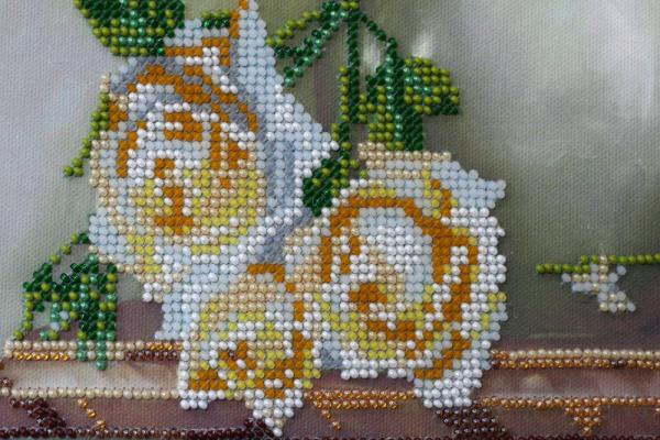 Buy Bead embroidery kit - Bouquet in creamy shades-AB-400_2