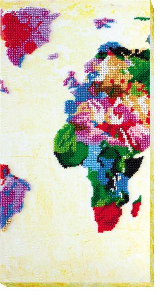 Buy Bead embroidery kit - World Map-2-AB-464