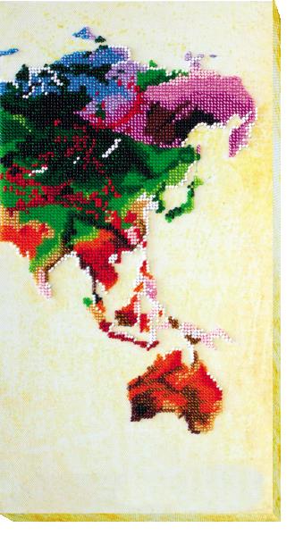 Buy Bead embroidery kit - World Map-3-AB-465