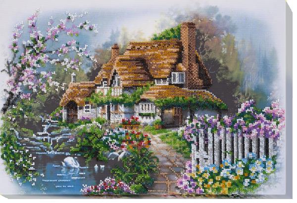 Buy Bead embroidery kit - House on the lake-AB-495
