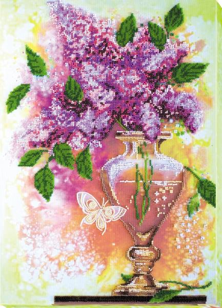 Buy Bead embroidery kit - Lilac still life-AB-528
