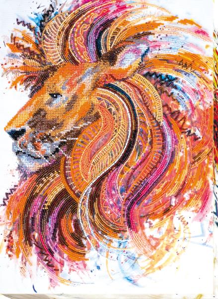 Buy Bead embroidery kit - Firemane Lion-AB-555
