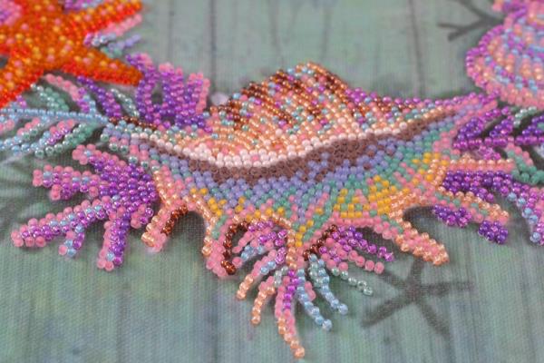 Buy Bead embroidery kit - Wreath of seashells-AB-596_4