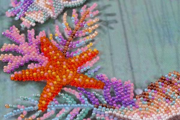 Buy Bead embroidery kit - Wreath of seashells-AB-596_6