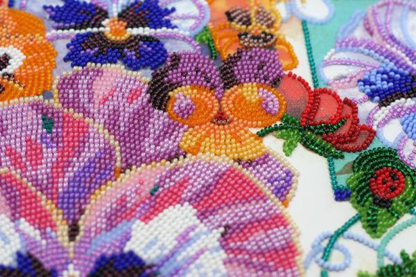 Buy Bead embroidery kit - Pansies-AB-609_3