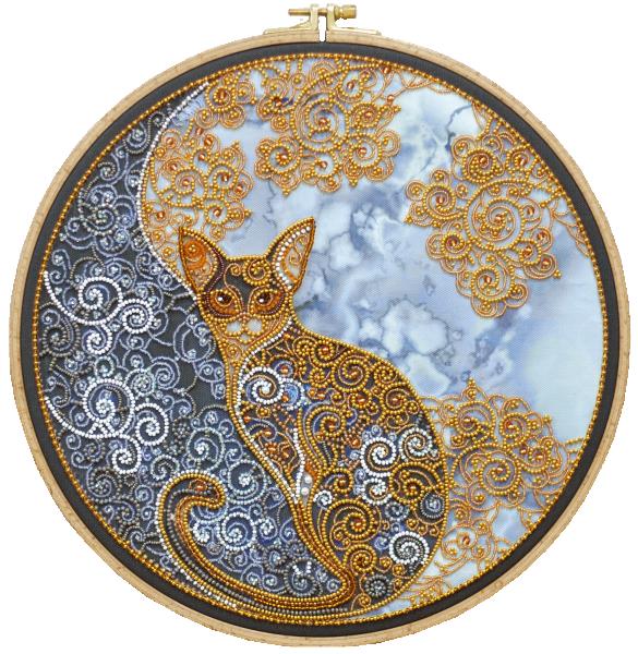 Buy Bead embroidery kit - Moon Cat-AB-709