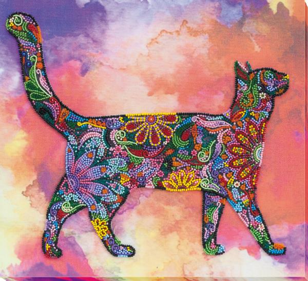 Buy Bead embroidery kit - Cat walk at sunset-AB-731