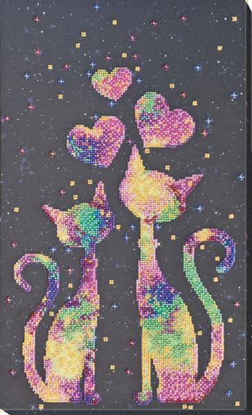 Buy Bead embroidery kit - Cats in love-AB-744