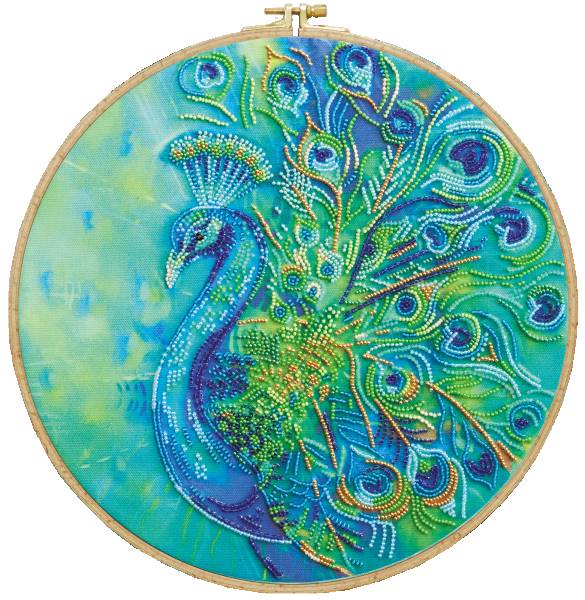 Buy Bead embroidery kit - Royal peacock-AB-756