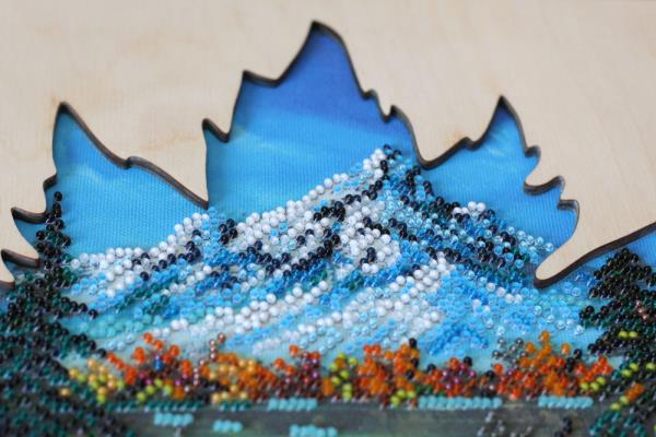 Buy Bead embroidery kit - Cold Banff with wooden frame-AB-768_4